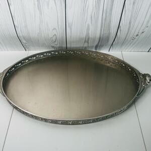 VTG Royal Holland Pewter Decorative Serving Tray 19 x 13 Vanity Decor